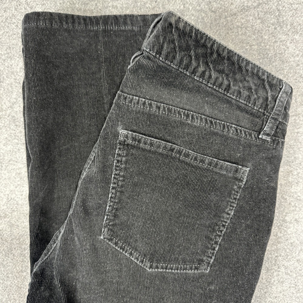 Talbots Women's Heritage Pants 4P Black Corduroy Classic Fit Straight Leg Petite